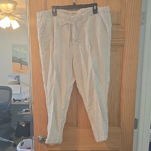 Caslon Tan Linen Capris
